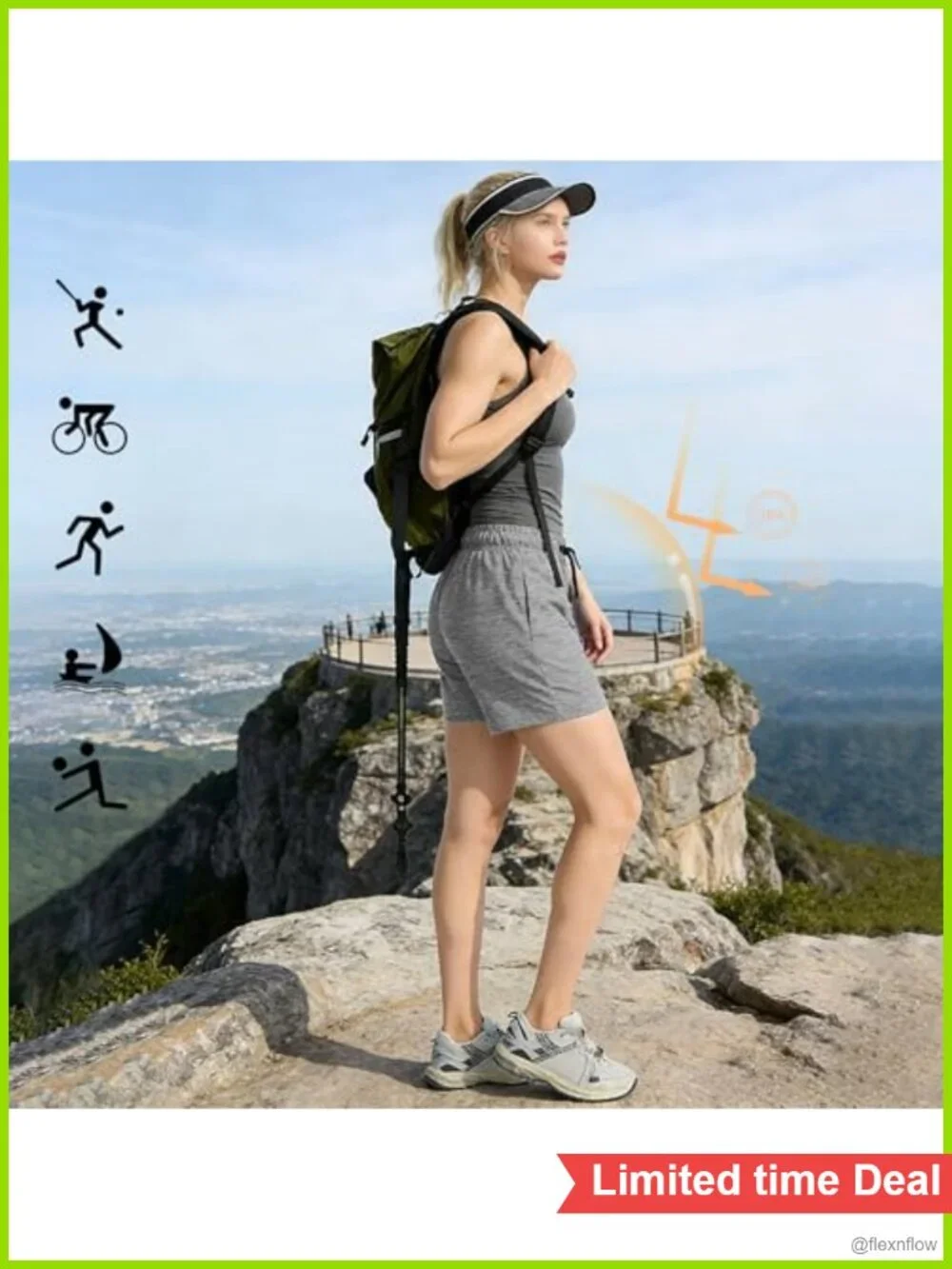 5 Pack Women Quick Dry Athletic Shorts with Pockets, Drawstring, Moisture
